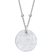 Elli Kette mit Anhänger "Halskette Kugelkette Disc Plättchen 925 Silber" Gr. 45, silber, Halsketten, Damen, ohne Stein, Silber 925 (Sterlingsilber), Kette mit Anhänger