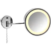 Steinberg Serie 650 Kosmetikspiegel, mit LED-Beleuchtung, zweiarmig, dreifach Vergrößerung, 6509020