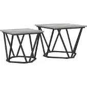 vidaXL Beistelltisch-Set 2 stk. Graues Sonoma 50 x 50 x 40 cm