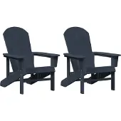 vidaXL Gartenstuhl 2 stk. Marineblau Polyethylen