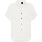 Vero Moda Kurzarmbluse "VMBUMPY S/S SHIRT WVN GA NOOS" Viskose, regular fit