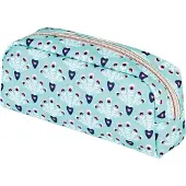 Herlitz Fancy Peacock, Weiches Federmäppchen, Polyester, Blau, Hellblau, Einfarbig, Reißverschluss