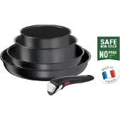 Tefal Ingenio L7629102, Rund, Allzweckpfanne, Schwarz, Titan, Aluminium, Thermo-Punkt