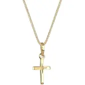 Elli Halskette Kreuz Sterngravur 925 Sterling Silber Kommunion Elli Gold