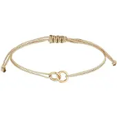 Elli Armkette "Armband Kreis Geo Minimal 925 Silber vergoldet" Gr. 160, beige, Armbänder, Damen, Silber 925 (Sterlingsilber), Armkette