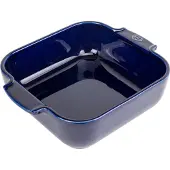 Peugeot Auflaufform APPOLIA Keramik quadratisch, 21 x 21 x 5,4 cm, Ideale Keramikschale für die Fertigung von kleineren Speisen, Farbe: blau