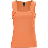 HEINE Shirttop "Carretop Shirttop mit Karree-Ausschnitt", Damen, Gr. 44, orange, Modisch, Tops Shirttop