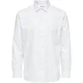 Selected Businesshemd "SLHSLIMETHAN SHIRT", Herren, Gr. XXL, N-Gr, weiß (hellweiß), Web, Obermaterial: 100% Baumwolle, Hemden Businesshemd