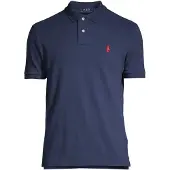 Ralph Lauren für Herren. 710782592008 Marineblaues Piqué-Poloshirt (XXL), Lässig, Baumwolle, Kurzarm