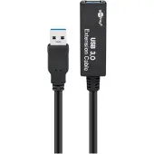 Goobay 5m USB 3.0, 5 m, USB A, USB A, USB 3.2 Gen 1 (3.1 Gen 1), Männlich/Weiblich, Schwarz