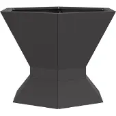 vidaXL Feuerstelle Schwarz 50 x 50 x 40 cm Wetterfeststahl