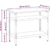 vidaXL Arbeitstisch mit Regal Grau und Beige 100 x 55 x 85 cm Stahl