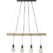 Zuma Line TERO Pendelleuchte E27 Warmweiss Dimmbar max.16W 4-fach schwarz 15505-18