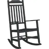 vidaXL Schaukelstuhl Schwarz 84 x 65 x 114 cm Harz