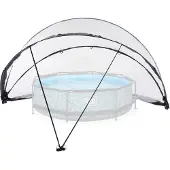 Exit Ground Dome Poolüberdachung rund 460 cm in Kuppelform, für Frame-, Stahlwand- und aufblasbare Aufstellpools, mit 12 Bodenankern