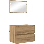 vidaXL Badezimmermöbel-Set 2 Stk. Artisan-Eiche 57 x 37 x 45 cm