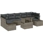 vidaXL Garten-Sofa-Set 8 stk. Grau