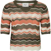 Pepe Jeans für Damen. PL702205 Hollis mehrfarbiger Pullover (L), Lässig, Acryl