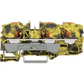 Wago 2210-1301/000-053 3-Leiter-Durchgangsklemme,mit Drücker,10 mm2,dunkelgrau-gelb 22101301000053 - 25 Stück