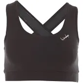Winshape Sport-Bustier "WVR4", Damen, Gr. XS, Normalgrößen, schwarz, Obermaterial: 90% Baumwolle, 10% Elasthan, BHs Sport-Bustier, mit offenem „Drop Back Design“