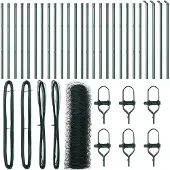 vidaXL Bodenmontierter Sechseckzaun 50 x 0,4 m PVC-beschichteter Stahl