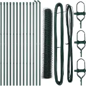 vidaXL Bodenmontierter Sechseckzaun 25 x 1,4 m PVC-beschichteter Stahl