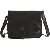 Harold's Leder Schultertasche Submarine Messengerbag Black schwarz