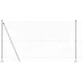 vidaXL Maschendrahtzaun mit Betonsockel 10 x 1,2 m Verzinkter Stahl