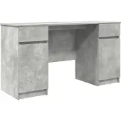 vidaXL Schreibtisch Betongrau Holzwerkstoff 140 x 49 x 76 cm