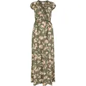 Apricot Maxikleid "Jasmine Maxikleid in Wickeloptik", Damen, Gr. M (38), N-Gr, grün (khaki), gewebt, Obermaterial: 100% Viskose CV., geblümt, schmal, Kleider Maxikleid, mit Blumenmuster