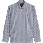 Marc O'Polo Langarmhemd , Herren, Gr. S, N-Gr, bunt (multi, iris ink), Web, Obermaterial: 100% Baumwolle, Hemden Langarmhemd