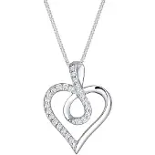 Elli Halskette Infinity Unendlichkeit Herz Zirkonia Silber Elli Silber