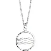 Elli Kette mit Anhänger "Halskette Wassermann Sternzeichen 925 Sterling Silber" Gr. 45, silber, Halsketten, Damen, ohne Stein, Silber 925 (Sterlingsilber), Kette mit Anhänger