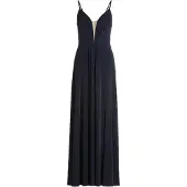 Vera Mont Abendkleid mit Lurexfaden in Dunkelblau/Grau | Gr.: 34