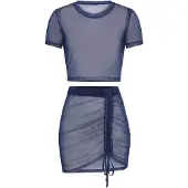 LASCANA Kurzarmshirt in dunkelblau | Gr.: 42