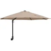 vidaXL Gartensonnenschirm 248 x 248 x 148 cm Polyester und Stahl Taupe