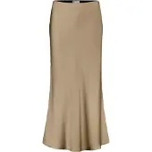Vera Mont Satinrock "Satinrock wadenlang", Damen, Gr. 42, beige (turf), Einsatz: 100% Polyester PES., Röcke Satinrock