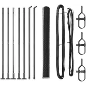 vidaXL Sechseckzaun mit Betonsockel 10 x 1,4 m PVC-beschichteter Stahl