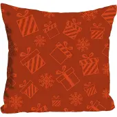 Queence Dekokissen "Presents", mit roten Weihnachtsgeschenken