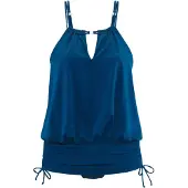LASCANA Badekleid , Damen, Gr. 36, Cup C/D, blau (marine), Obermaterial: 85% Polyamid, 15% Elasthan. Futter: 92% Polyester, 8% Elasthan, unifarben, Badeanzüge Badekleid, Mit verstellbarer Länge