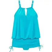 LASCANA Badekleid , Damen, Gr. 34, Cup A/B, blau (türkis), Obermaterial: 85% Polyamid, 15% Elasthan. Futter: 92% Polyester, 8% Elasthan, unifarben, Badeanzüge Badekleid, Mit verstellbarer Länge