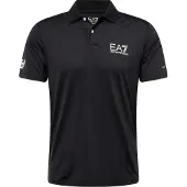 EA7 für Herren. 8NPF23_PJEMZ Polo Sport Ventus 7 schwarz (XS), Lässig, Sportlich, Polyester, Kurzarm