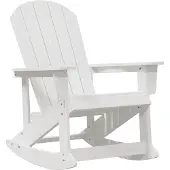 vidaXL Adirondack-Schaukelstuhl Weiß HDPE