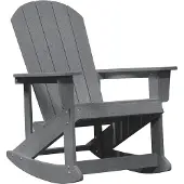 vidaXL Adirondack-Schaukelstuhl Hellgrau HDPE