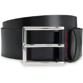 HUGO für Herren. 50541171 Olpian Gürtel schwarz (90 cm), Lässig, Leder