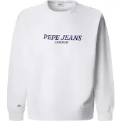 Pepe Jeans für Herren. PM582922 Sweatshirt Tadeo weiß (XL), Lässig, Baumwolle