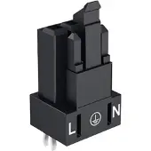 Wago 890-802/011-000 Buchse für Leiterplatten,abgewinkelt,2-polig,schwarz 890802011000 - 100 Stück