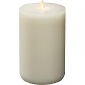 Konstsmide LED-Kerze , beige (cremeweiß), B:9,6cm H:18,2cm T:9,6cm Ø:9,6cm, Kerzen, LED-Kerze, LED Echtwachskerze, mit 3D Flamme, Ausblasfunktion mit Touch
