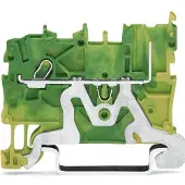 Wago 2020-1207 1-Leiter/1-Pin-PE-Basisklemme,für Tragschiene 35 x 15 und 35 x 7,5,Push-in CAGE CLAMP,grün-gelb 20201207 - 50 Stück