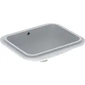 Geberit Unterbau-Waschtisch VariForm 53x44cm, o HL, m Ü, re, US glas. / we.